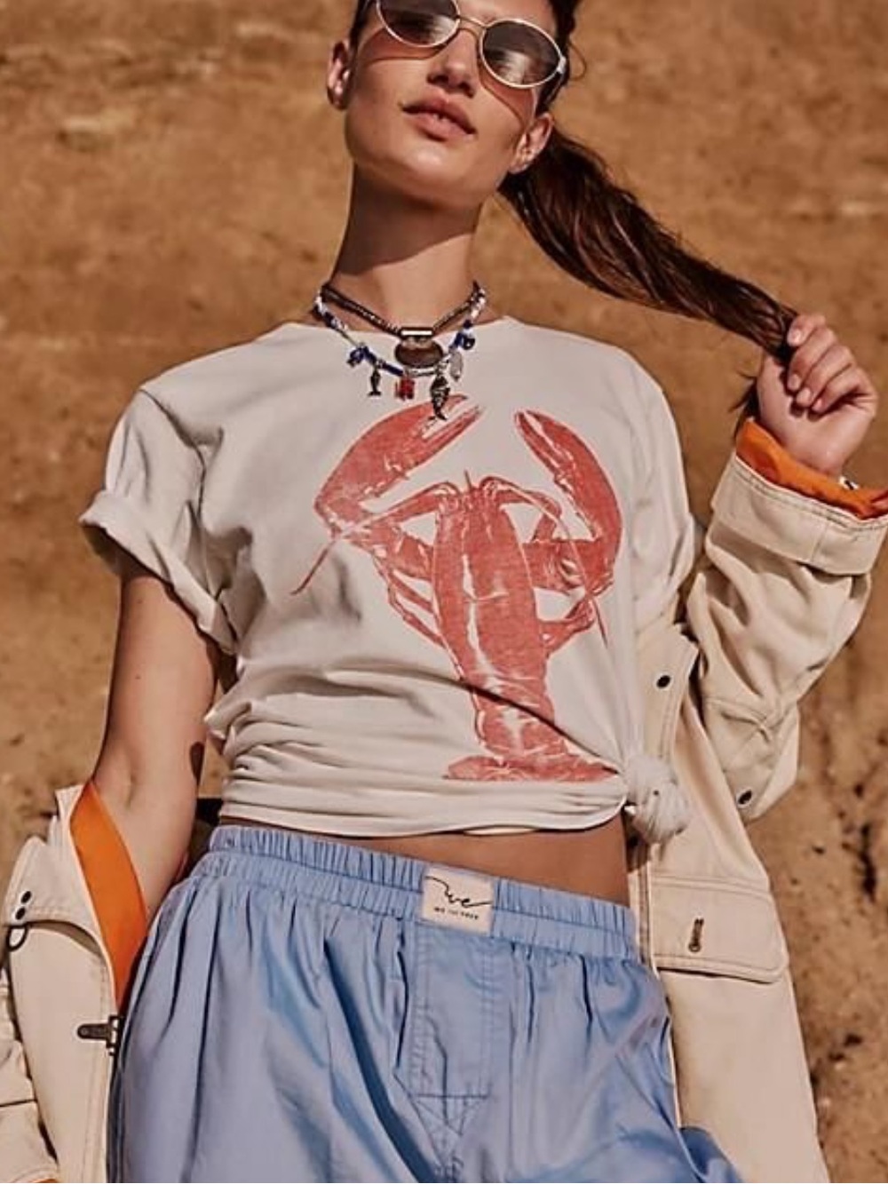 Free People Lobster Tee By The Bureau!!! Size XSmall!!!! NWT!!!!